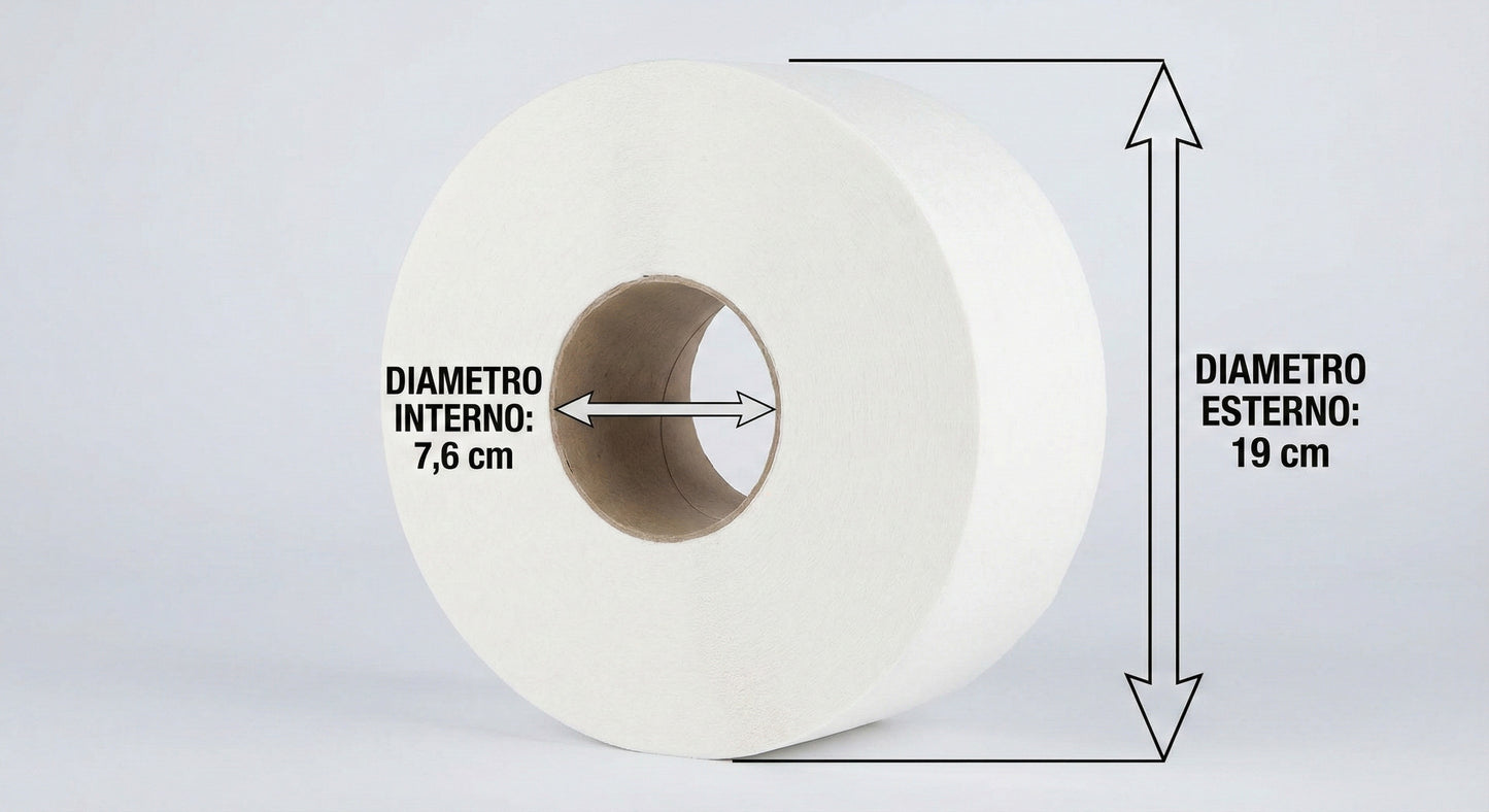 Carta Igienica Mini Jumbo 100% Pura Cellulosa – Alta Autonomia per Dispenser Professionali