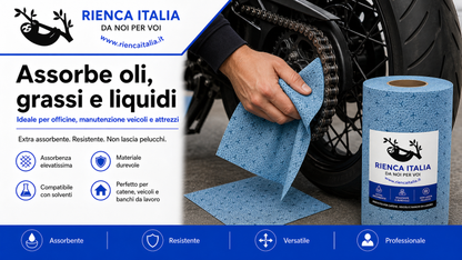 Panno di Pulizia Riutilizzabile Extra Assorbente – Rotolo Blu per Uso Professionale