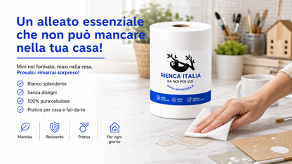 Rotolo Multiuso in Pura Cellulosa 60 Metri – Compatto e Alta Resa